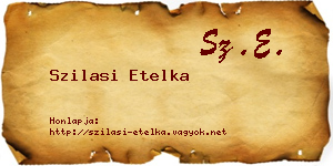 Szilasi Etelka névjegykártya