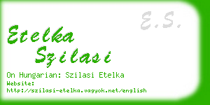 etelka szilasi business card